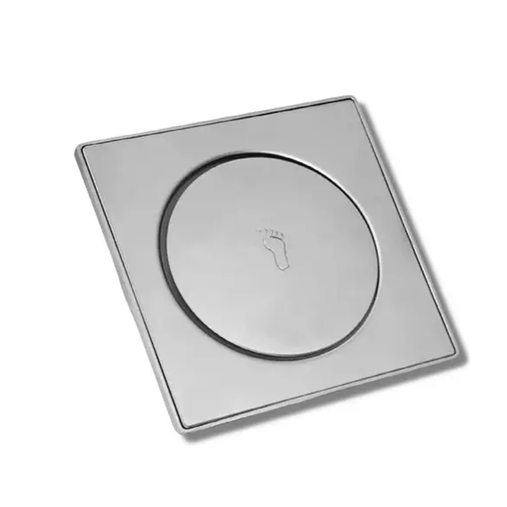 Ralo Click 10x10 Inteligente Pop Up Inox Oculto Invisível Para Banheiro E Cozinhas Acabamento Premium